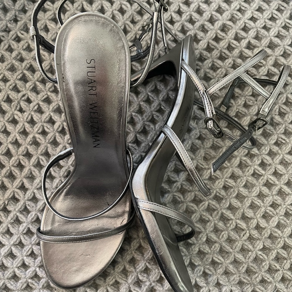 Stuart Weitzman Silver Heels